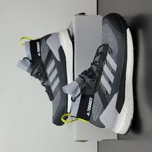 Adidas Terrex Free Hiker PrimeBlue Boost Black Grey Signal Green Men's Shoes